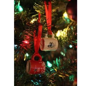 Caribou Coffee Ornament Mini Mug 2007 Cup-O-Cheer